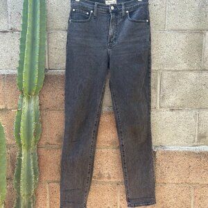 Madewell Perfect Vintage High Rise Jeans Lunar Wash Black 27 T Tall Long Denim